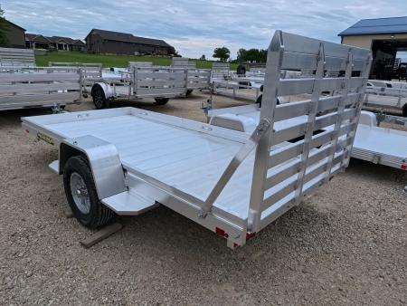 New 2027 Aluma 68 x 12 Heavy Single Axle Utility Trailer with Straight Tailgate and 2990lb. GVWR