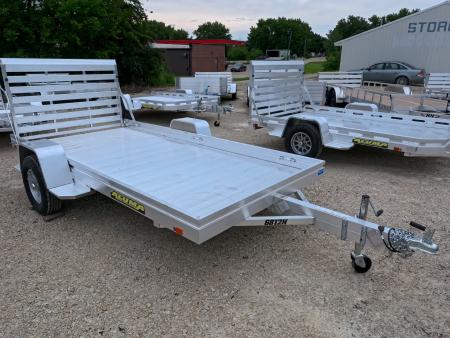 New 2027 Aluma 68 x 12 Heavy Single Axle Utility Trailer with Straight Tailgate and 2990lb. GVWR