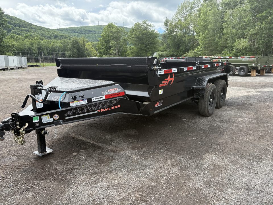 New 2026 Horizon Trailers 14' 14K Dump Trailer w/ Extension Brackets & Stabilizer Jacks