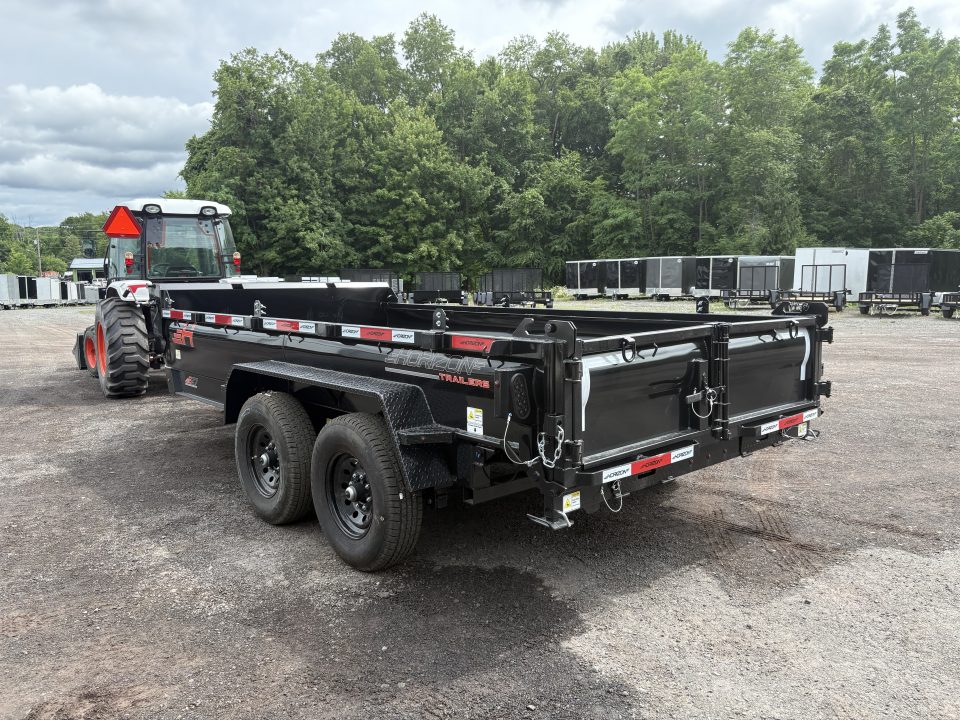 New 2026 Horizon Trailers 14' 14K Dump Trailer w/ Extension Brackets & Stabilizer Jacks