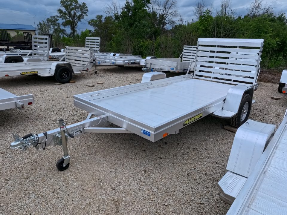 New 2027 Aluma 68 x 12 Heavy Single Axle Utility Trailer with Straight Tailgate and 2990lb. GVWR
