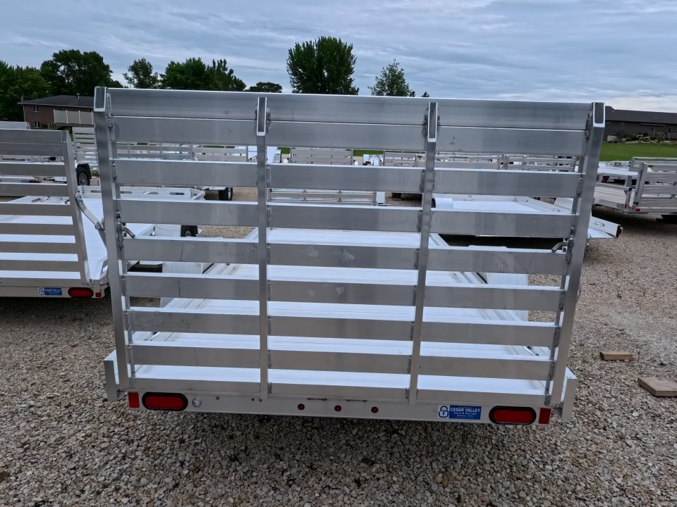 New 2027 Aluma 68 x 12 Heavy Single Axle Utility Trailer with Straight Tailgate and 2990lb. GVWR