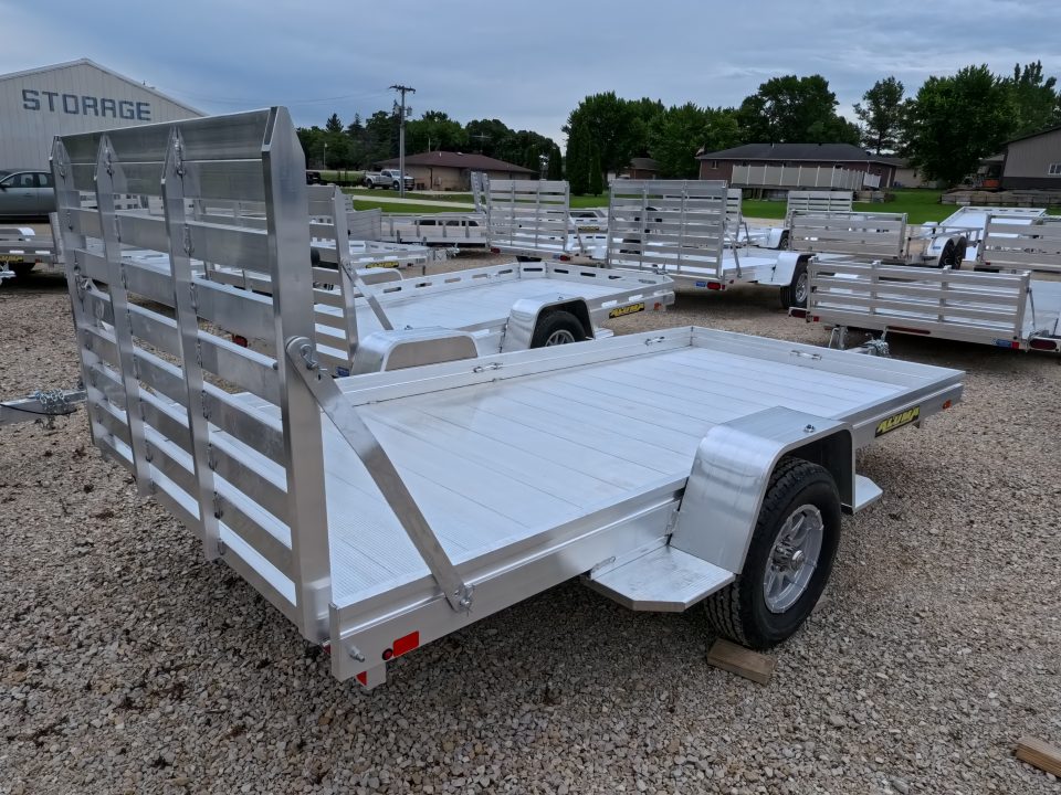 New 2027 Aluma 68 x 12 Heavy Single Axle Utility Trailer with Straight Tailgate and 2990lb. GVWR