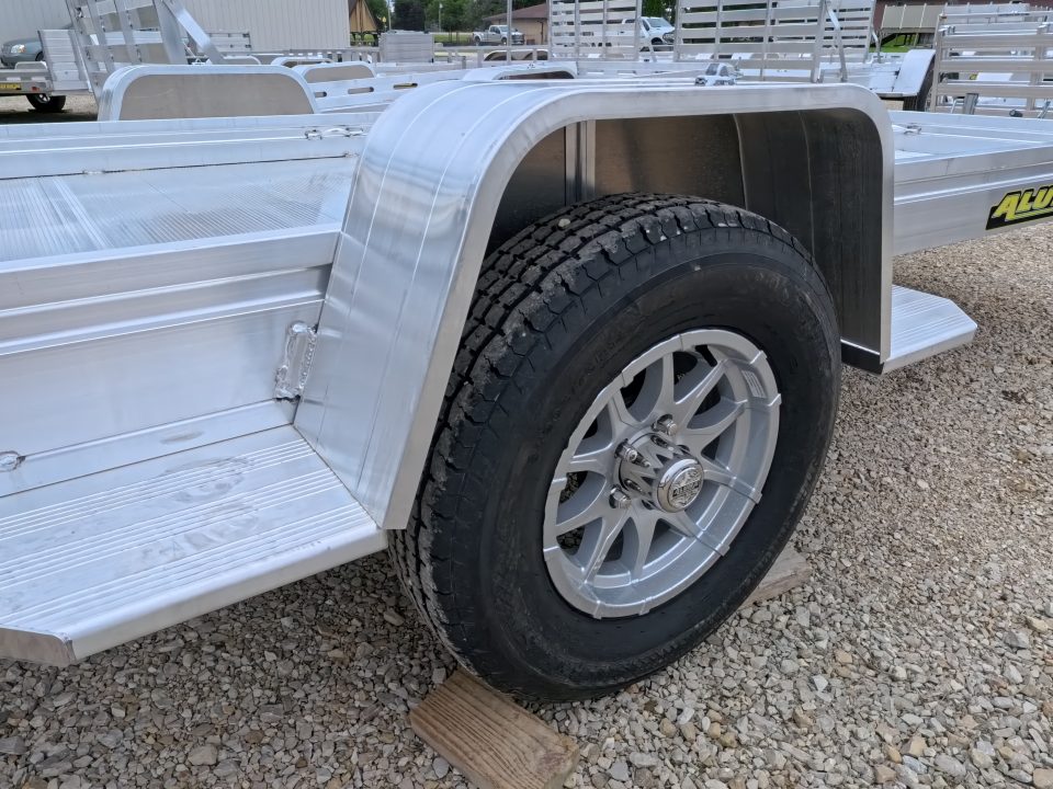 New 2027 Aluma 68 x 12 Heavy Single Axle Utility Trailer with Straight Tailgate and 2990lb. GVWR