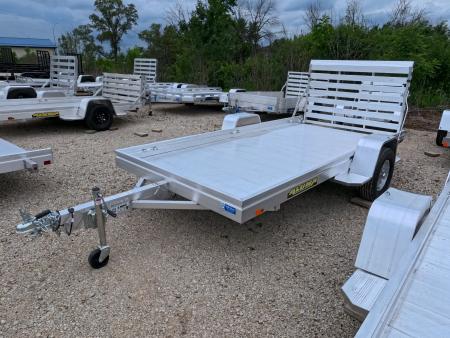 New 2027 Aluma 68 x 12 Heavy Single Axle Utility Trailer with Straight Tailgate and 2990lb. GVWR