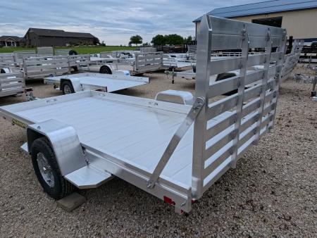 New 2027 Aluma 68 x 12 Heavy Single Axle Utility Trailer with Straight Tailgate and 2990lb. GVWR