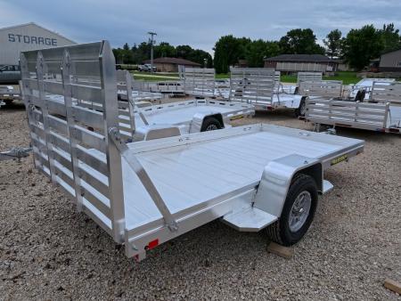 New 2027 Aluma 68 x 12 Heavy Single Axle Utility Trailer with Straight Tailgate and 2990lb. GVWR