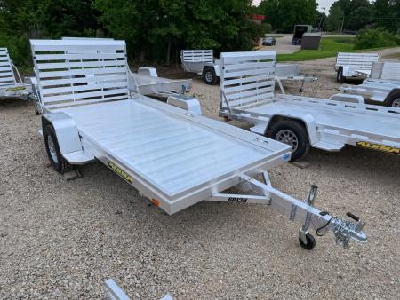 New 2027 Aluma 68 x 12 Heavy Single Axle Utility Trailer with Straight Tailgate and 2990lb. GVWR