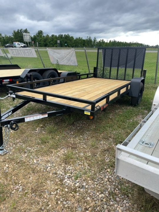New 2026 Quality Steel and Aluminum 82 X 14 ANGLE UTILITY SINGLE AXLE Utility Trailer