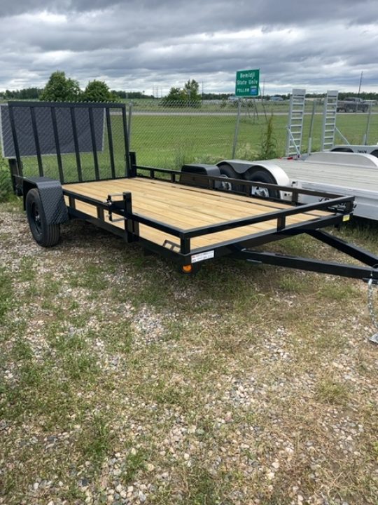 New 2026 Quality Steel and Aluminum 82 X 14 ANGLE UTILITY SINGLE AXLE Utility Trailer