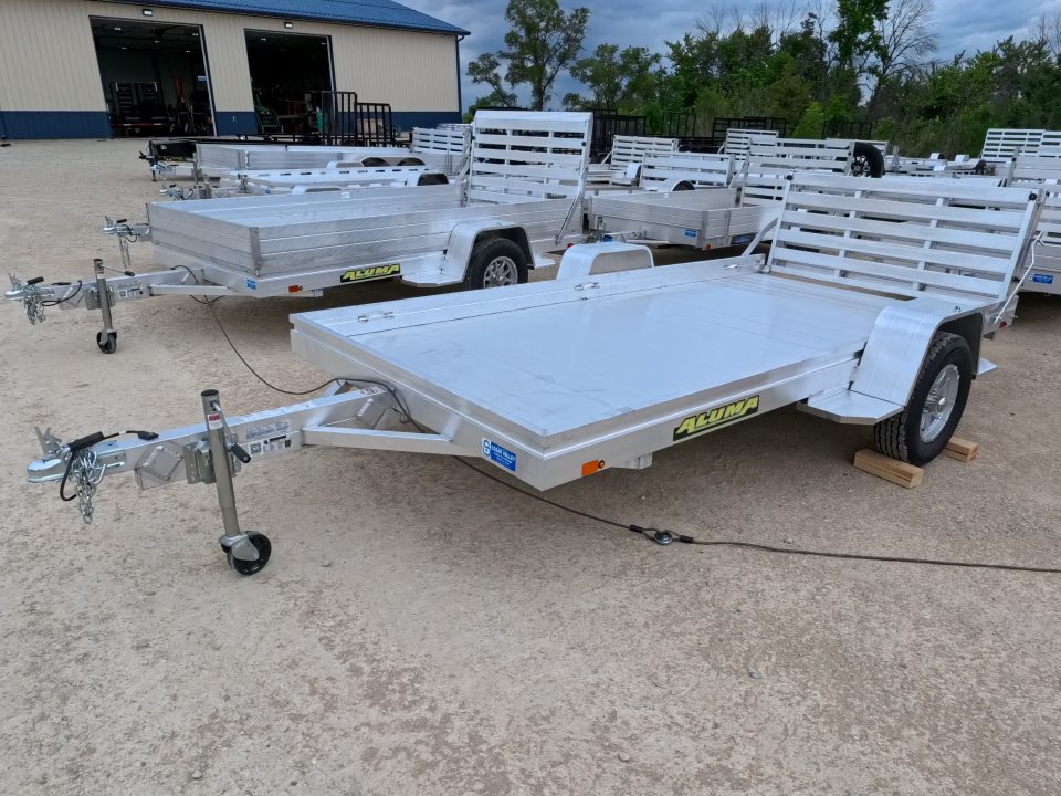 New 2027 Aluma 68 x 12 Heavy Single Axle Utility Trailer with Bi-Fold Gate and 2990lb. GVWR