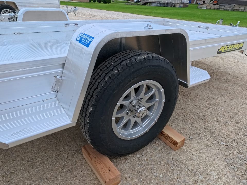New 2027 Aluma 68 x 12 Heavy Single Axle Utility Trailer with Bi-Fold Gate and 2990lb. GVWR