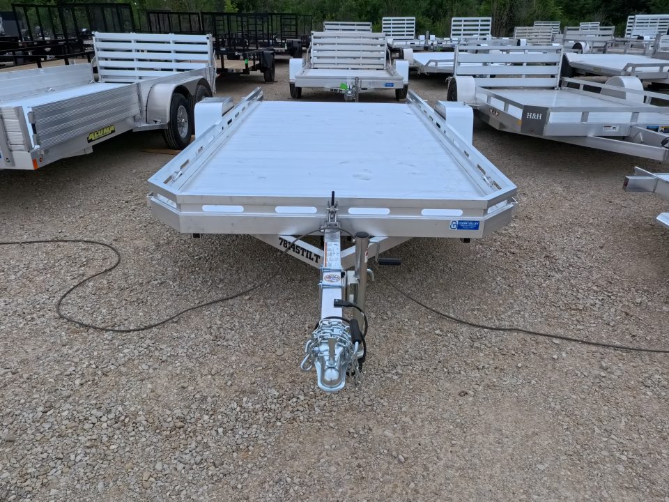 New 2027 Aluma 78 x 14 Single Axle Tilt Trailer with Slotted Rail and 2990 lb. GVWR