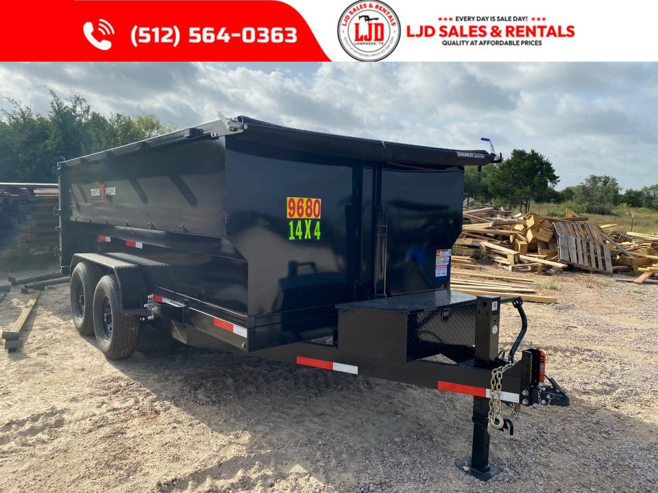 New 2026 Texas Pride - 14 X 4 Dump Trailer - 16K GVWR - Tarp - Ramps