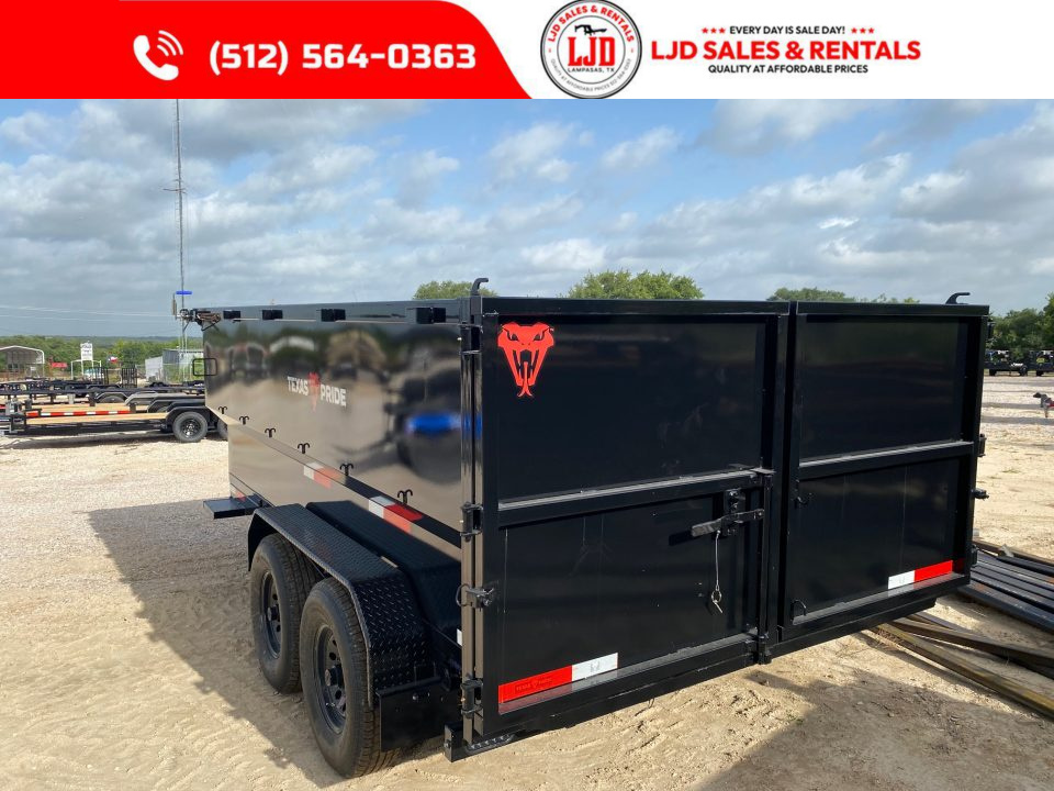 New 2026 Texas Pride - 14 X 4 Dump Trailer - 16K GVWR - Tarp - Ramps
