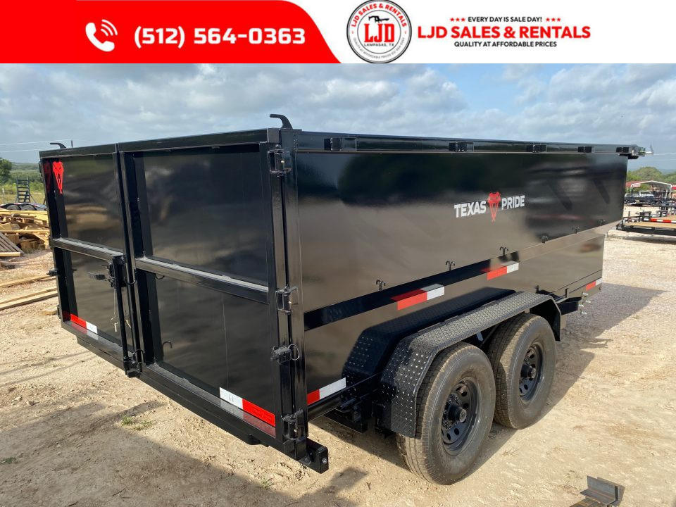 New 2026 Texas Pride - 14 X 4 Dump Trailer - 16K GVWR - Tarp - Ramps