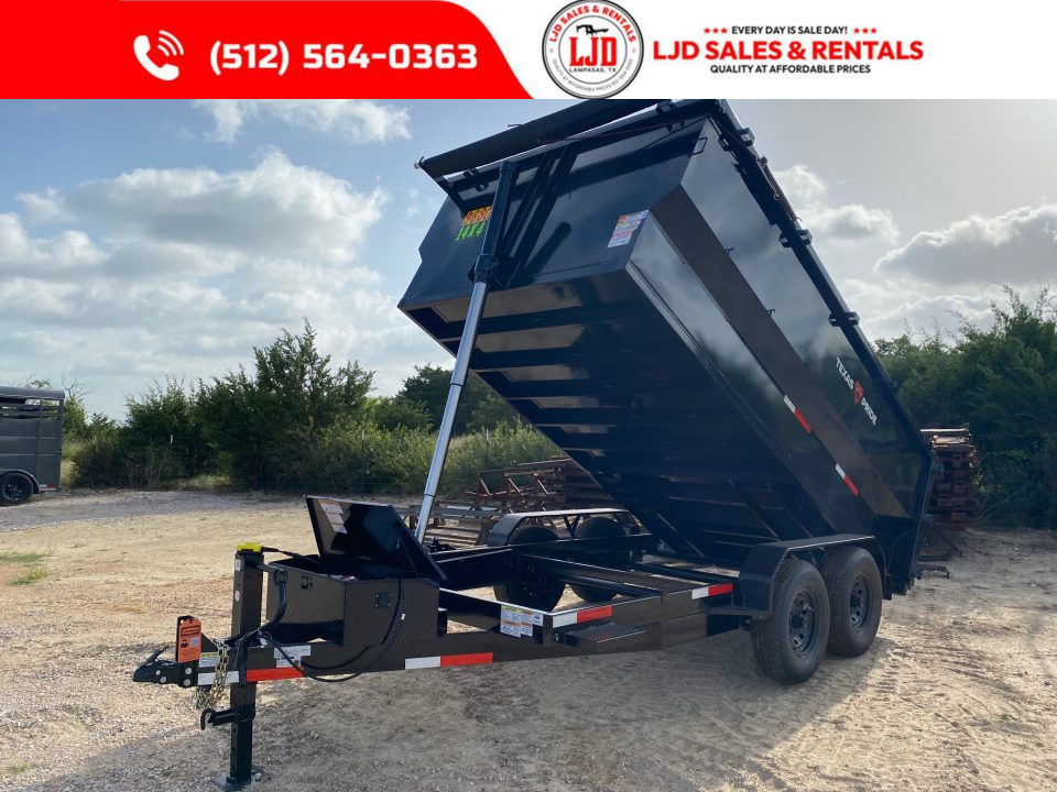 New 2026 Texas Pride - 14 X 4 Dump Trailer - 16K GVWR - Tarp - Ramps