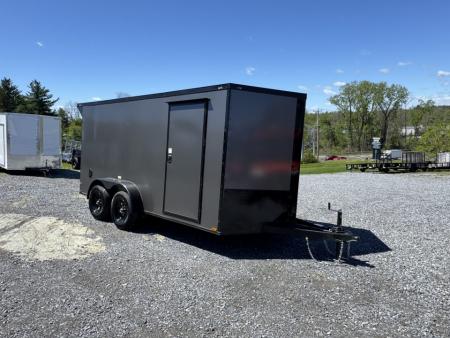 New 2026 Quality Cargo 7X14TA Cargo / Enclosed Trailer *CHARCOAL W/ BLK