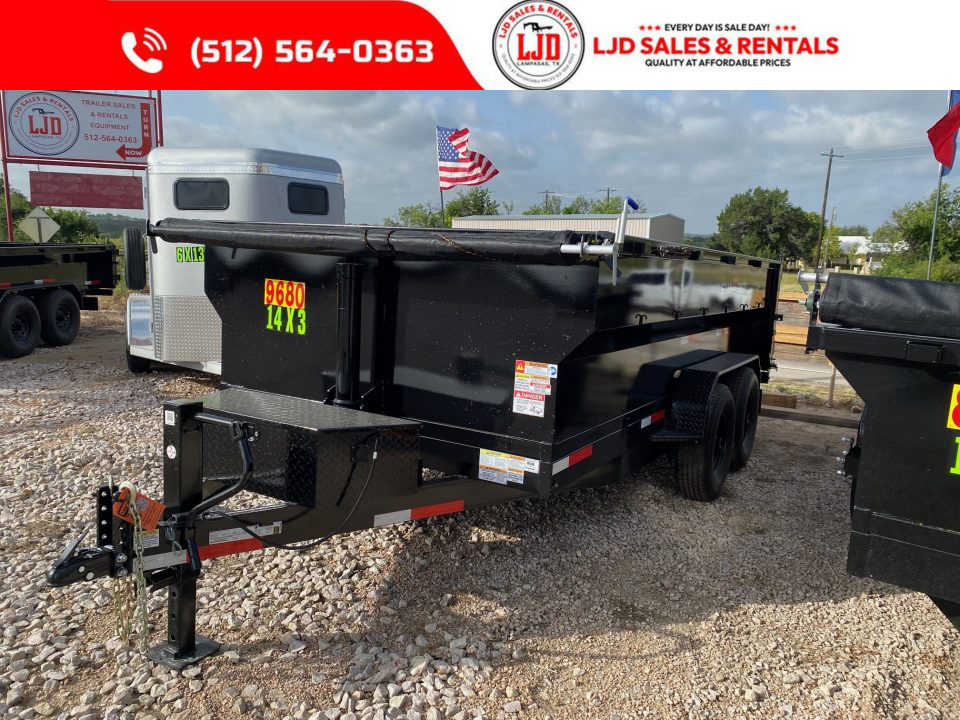 New 2026 Texas Pride - Dump Trailer 14'x3' - Tarp - 16K GVWR