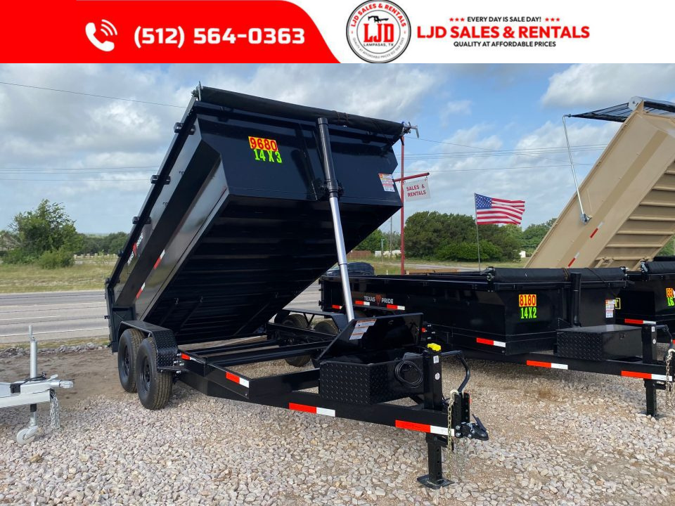 New 2026 Texas Pride - Dump Trailer 14'x3' - Tarp - 16K GVWR