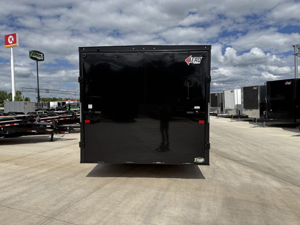 New NEW 2027 AERO 8.5x20 +2’V, 7’ TALL, WHITE Interior, BLACKOUT  EDITION- QUALITY Enclosed Car Hauler Trailer