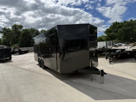 New NEW 2027 AERO 8.5x20 +2’V, 7’ TALL, WHITE Interior, BLACKOUT  EDITION- QUALITY Enclosed Car Hauler Trailer