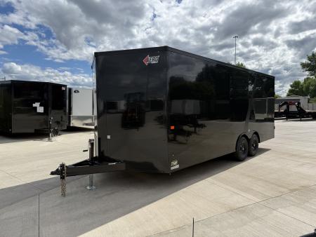 New NEW 2027 AERO 8.5x20 +2’V, 7’ TALL, WHITE Interior, BLACKOUT  EDITION- QUALITY Enclosed Car Hauler Trailer