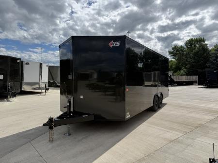 New NEW 2027 AERO 8.5x20 +2’V, 7’ TALL, WHITE Interior, BLACKOUT  EDITION- QUALITY Enclosed Car Hauler Trailer