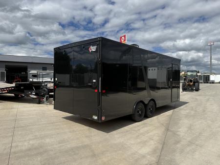 New NEW 2027 AERO 8.5x20 +2’V, 7’ TALL, WHITE Interior, BLACKOUT  EDITION- QUALITY Enclosed Car Hauler Trailer