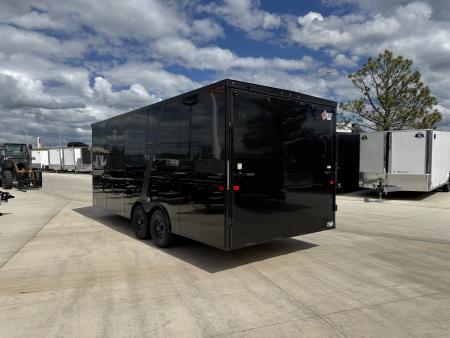 New NEW 2027 AERO 8.5x20 +2’V, 7’ TALL, WHITE Interior, BLACKOUT  EDITION- QUALITY Enclosed Car Hauler Trailer
