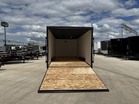 New NEW 2027 AERO 8.5x20 +2’V, 7’ TALL, WHITE Interior, BLACKOUT  EDITION- QUALITY Enclosed Car Hauler Trailer