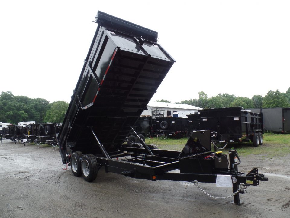 New 2026 Quality Steel and Aluminum 7X16 Dump with 4' Sides, 16,000 lb. GVWR Dump Trailer