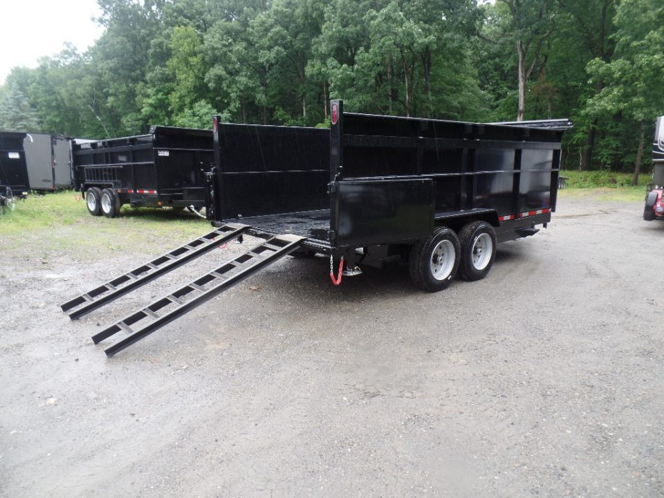 New 2026 Quality Steel and Aluminum 7X16 Dump with 4' Sides, 16,000 lb. GVWR Dump Trailer
