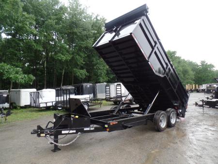 New 2026 Quality Steel and Aluminum 7X16 Dump with 4' Sides, 16,000 lb. GVWR Dump Trailer