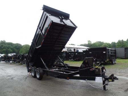 New 2026 Quality Steel and Aluminum 7X16 Dump with 4' Sides, 16,000 lb. GVWR Dump Trailer