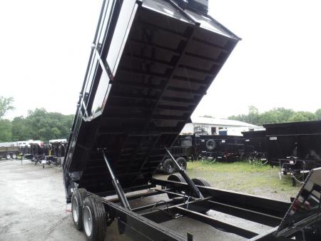 New 2026 Quality Steel and Aluminum 7X16 Dump with 4' Sides, 16,000 lb. GVWR Dump Trailer