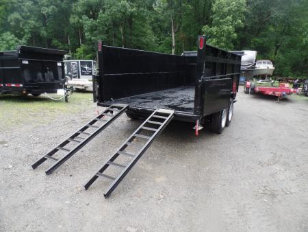 New 2026 Quality Steel and Aluminum 7X16 Dump with 4' Sides, 16,000 lb. GVWR Dump Trailer