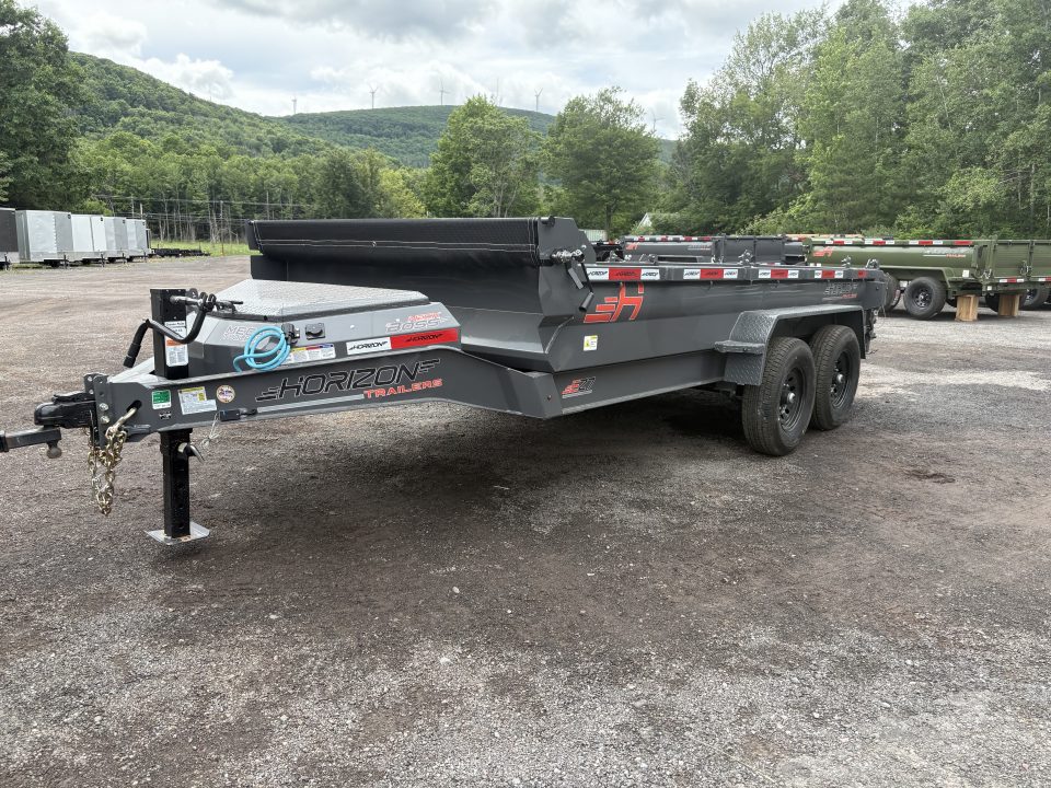 New 2026 Horizon Trailers 14' 14K Dump Trailer w/ Extension Brackets & Stabilizer Jacks