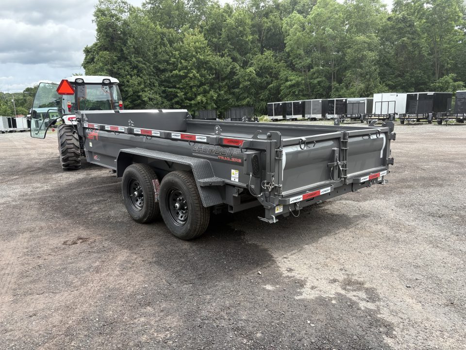 New 2026 Horizon Trailers 14' 14K Dump Trailer w/ Extension Brackets & Stabilizer Jacks
