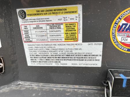 New 2026 Horizon Trailers 14' 14K Dump Trailer w/ Extension Brackets & Stabilizer Jacks