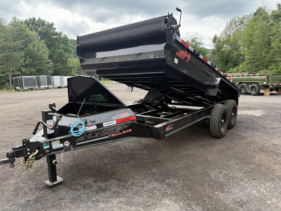 New 2026 Horizon Trailers 14' 14K Dump Trailer w/ Extension Brackets & Stabilizer Jacks