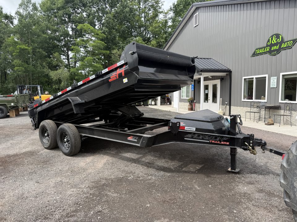 New 2026 Horizon Trailers 14' 14K Dump Trailer w/ Extension Brackets & Stabilizer Jacks