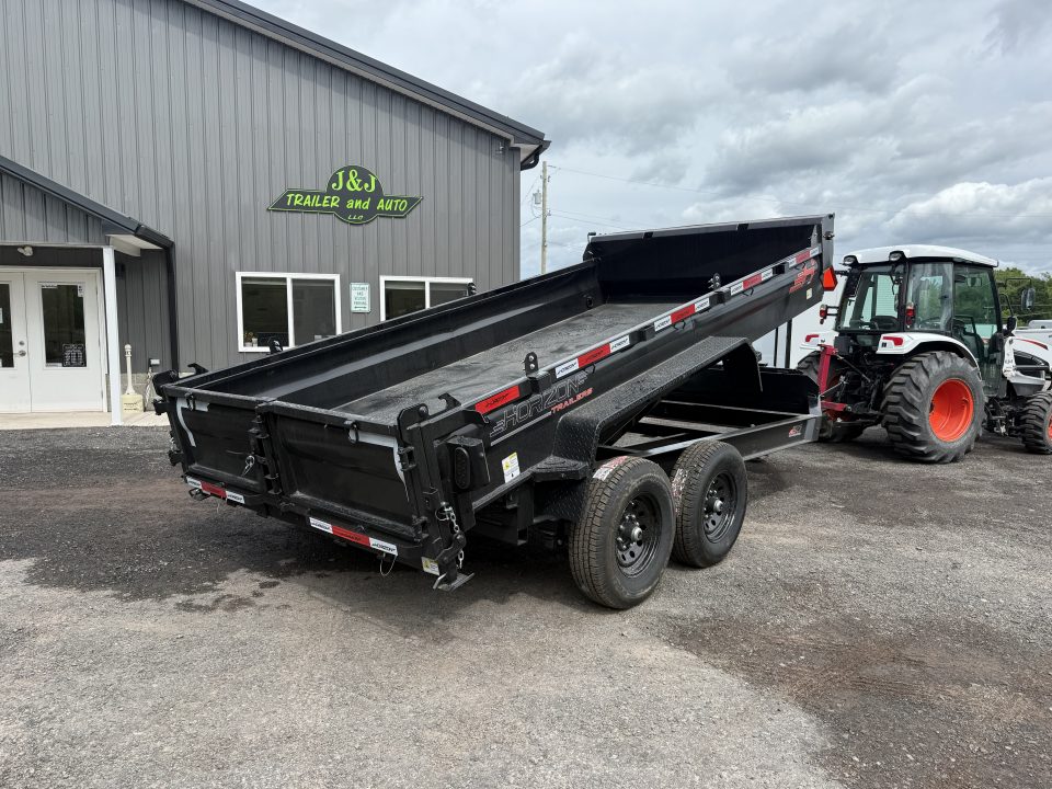 New 2026 Horizon Trailers 14' 14K Dump Trailer w/ Extension Brackets & Stabilizer Jacks