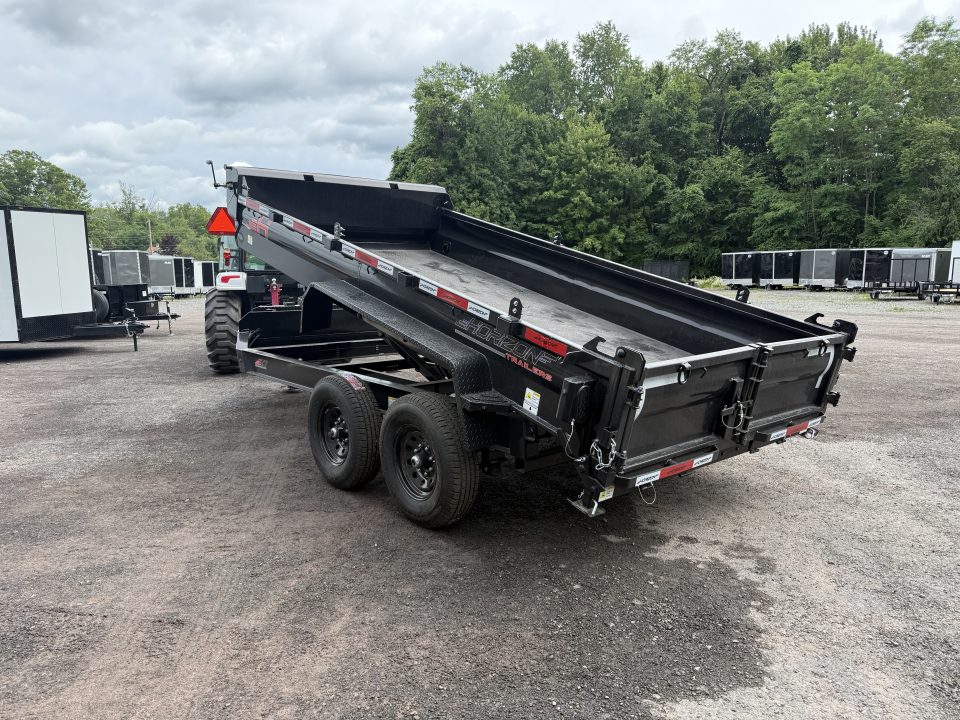 New 2026 Horizon Trailers 14' 14K Dump Trailer w/ Extension Brackets & Stabilizer Jacks