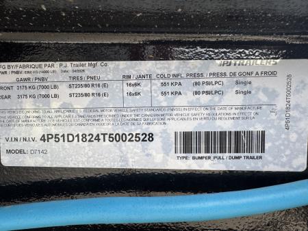 New 2026 PJ Trailers D7-14 Dump Trailer