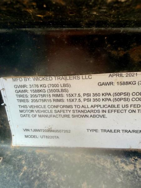 Used 2021 Other 20'x82" Utility Trailer Utility Trailer