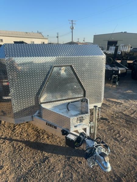 New 2027 Aluma Executive Series 8216 Tandem Spread Axle Electric Brakes Ramp 7' Front Rail Std 5k RTD 14" Aluminum Wheels Utility Trailer