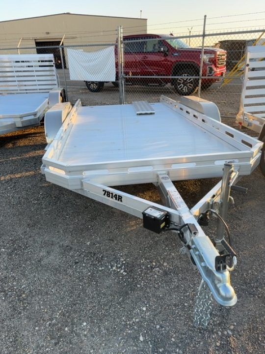New 2027 Aluma 7814 Slotted Tandem Axle Electric Brakes Ramps Std 2K RTD Utility Trailer