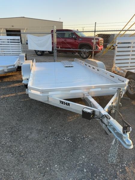 New 2027 Aluma 7814 Slotted Tandem Axle Electric Brakes Ramps Std 2K RTD Utility Trailer