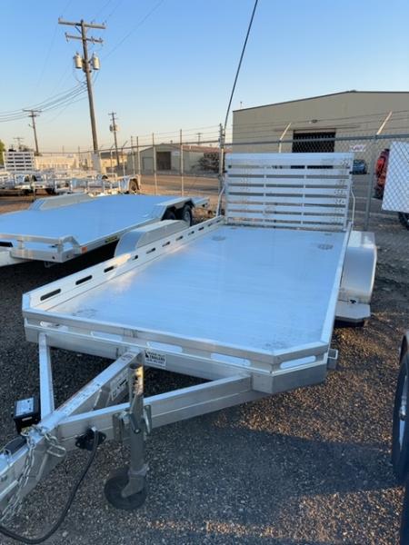 New 2027 Aluma 7814 Slotted Tandem Axle Electric Brakes Ramps Std 2K RTD Utility Trailer